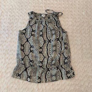 Ann Taylor Loft black and white blouse